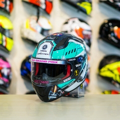 Mũ LS2 FF353 Đen Bóng + Dán Tem Decal Yamaha EXCITER Xanh Ngọc FREESHIP