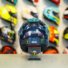 Mũ LS2 FF353 Đen Bóng + Dán Tem Decal Yamaha EXCITER Xanh Ngọc FREESHIP