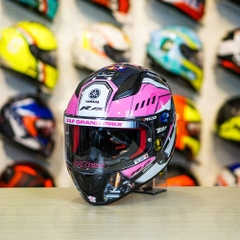 Mũ LS2 FF353 Đen Bóng + Dán Tem Decal Yamaha R15 Pink Candy FREESHIP