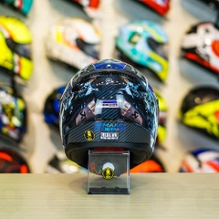 Mũ LS2 FF353 Đen Bóng + Dán Tem Decal Yamaha R15 Xanh GP FREESHIP