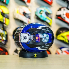 Mũ LS2 FF353 Đen Bóng + Dán Tem Decal Yamaha R15 Xanh GP FREESHIP