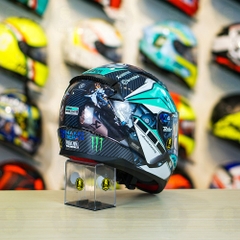 Mũ LS2 FF353 Đen Bóng + Dán Tem Decal Yamaha R15 Xanh Ngọc Bích FREESHIP