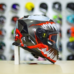 Mũ Fullface LS2 FF800 Xám Xước + Dán Tem Decal Venom V2 FREESHIP