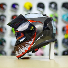 Mũ Fullface LS2 FF800 Xám Xước + Dán Tem Decal Venom V2 FREESHIP