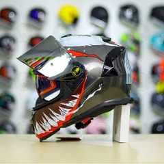 Mũ Fullface LS2 FF800 Xám Xước + Dán Tem Decal Venom V2 FREESHIP