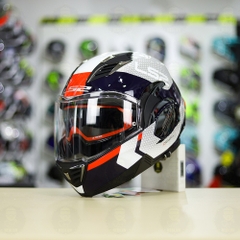 Mũ lật hàm LS2 FF900 Valiant II Trắng Đỏ Bóng Citius Lật Hàm FREESHIP