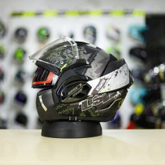 Mũ LS2 FF900 Valiant II Xám Vàng Nhám Gripper Lật Hàm FREESHIP