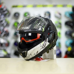 Mũ LS2 FF900 Valiant II Xám Vàng Nhám Gripper Lật Hàm FREESHIP