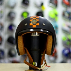 Mũ 3/4 Royal M139 V1 Đen Cam Nhám FREESHIP