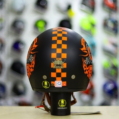 Mũ 3/4 Royal M139 V1 Đen Cam Nhám FREESHIP