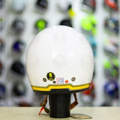 Combo Mũ 3/4 ROYAL M139 V10 Trắng Bóng Độ Khóa Chống Trộm