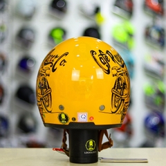 Mũ 3/4 Royal M139 V7 Vàng Đen Bóng FREESHIP