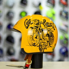 Combo Mũ 3/4 ROYAL M139 V7 Vàng Tem Bóng Độ Khóa Chống Trộm