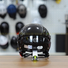 Mũ 1/2 KYT TigerJet Đen Bóng Nhỏ Gọn Nhẹ FREESHIP