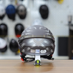 Mũ 1/2 KYT Tiger Jet Xám Ngôi Sao Nhỏ Gọn Nhẹ FREESHIP