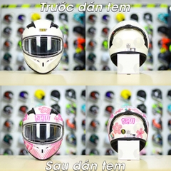Tem Decal AGV Myth Version 2 Pink Candy Cho Nón Fullface - Không Nón - FREESHIP