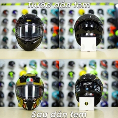 Tem Decal BMW Vàng Cho Nón Fullface - Không Nón - FREESHIP