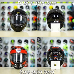 Tem Decal Honda Winner Đỏ Cho Yohe 978 plus & Roc 01 - Không Nón - FREESHIP