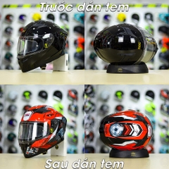 Tem Decal Honda Winner Đỏ Cho Yohe 978 plus & Roc 01 - Không Nón - FREESHIP