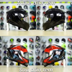 Tem Decal Honda Winner Đỏ Cho Yohe 978 plus & Roc 01 - Không Nón - FREESHIP