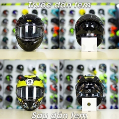 Tem Decal Yamaha R15 Vàng Cho Nón Fullface - Không Nón - FREESHIP