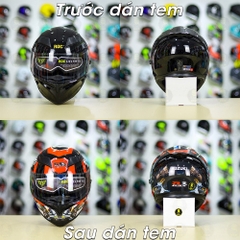 Tem Decal Suzuki GSX Đỏ Cho Nón Fullface - Không Nón - FREESHIP