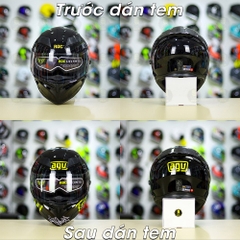 Tem Decal AGV Myth Vàng Cho Nón Fullface - Không Nón - FREESHIP