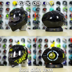 Tem Decal AGV Myth Vàng Cho Nón Fullface - Không Nón - FREESHIP