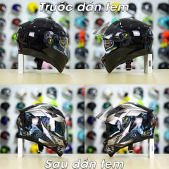 Tem Decal Honda Winner Xám Đen Cho Yohe 978 plus & Roc 01 - Không Nón - FREESHIP