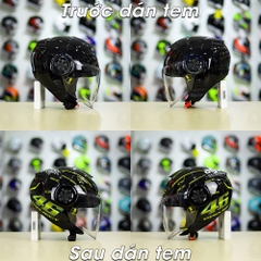 Tem Decal AGV Project 46 Vàng Cho Mũ Fullface FREESHIP