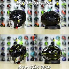 Tem Decal AGV Project 46 Vàng Cho Mũ Fullface FREESHIP