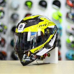 Mũ Royal M138b Đen Bóng + Tặng Dán Tem Decal Yamaha R15 Vàng FREESHIP