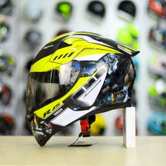 Mũ Royal M138b Đen Bóng + Tặng Dán Tem Decal Yamaha R15 Vàng FREESHIP