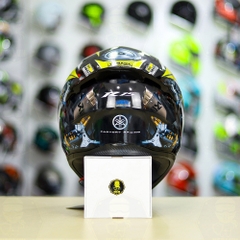 Mũ Royal M138b Đen Bóng + Tặng Dán Tem Decal Yamaha R15 Vàng FREESHIP