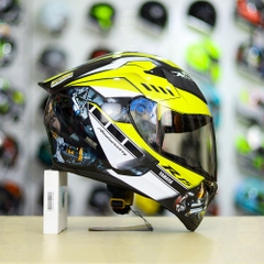 Mũ Royal M138b Đen Bóng + Tặng Dán Tem Decal Yamaha R15 Vàng FREESHIP