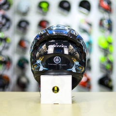 Mũ Royal M138b Đen Bóng + Tặng Dán Tem Decal Yamaha EXCITER Xanh GP FREESHIP