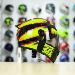 Mũ Royal M138b Đen Bóng + Tặng Dán Tem Decal AGV SOLELUNA Vàng FREESHIP