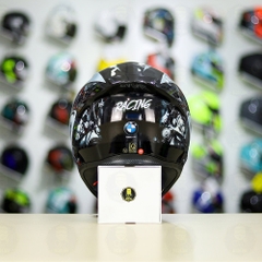 Mũ Royal M138b Đen Bóng + Tặng Dán Tem Decal BMW Bạc FREESHIP