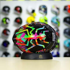 Mũ Royal M138b Đen Bóng + Tặng Dán Tem Decal Shoei M93 V2 Water Color Đa Sắc FREESHIP