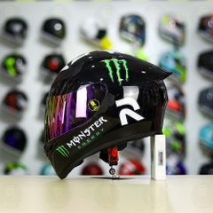 Mũ Royal M138b Đen Bóng + Tặng Dán Tem Decal Monster FREESHIP