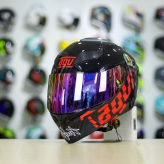 Mũ Royal M138b Đen Bóng + Tặng Dán Tem Decal AGV MYTH V1 Đỏ FREESHIP