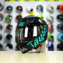 Mũ Royal M138b Đen Bóng + Tặng Dán Tem Decal AGV Myth V1 Xanh Ngọc FREESHIP