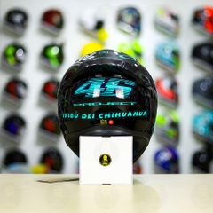 Mũ Royal M138b Đen Bóng + Tặng Dán Tem Decal AGV PROJECT 46 Xanh Ngọc FREESHIP