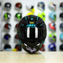 Mũ Royal M138b Đen Bóng + Tặng Dán Tem Decal AGV PROJECT 46 Xanh Ngọc FREESHIP