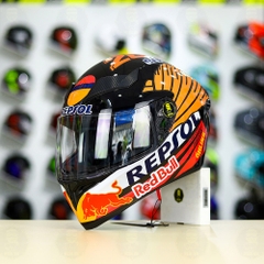Mũ Royal M138b Đen Bóng + Tặng Dán Tem Decal Honda REPSOL FREESHIP