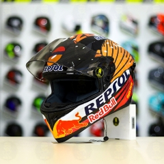 Mũ Royal M138b Đen Bóng + Tặng Dán Tem Decal Honda REPSOL FREESHIP