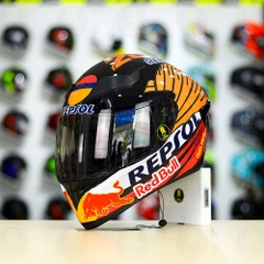 Mũ Royal M138b Đen Bóng + Tặng Dán Tem Decal Honda REPSOL FREESHIP
