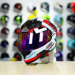 Mũ Royal M138b Đen Bóng + Tặng Dán Tem Decal Shoei BRINK Xám Bạc Đỏ FREESHIP