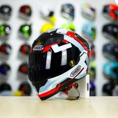 Mũ Royal M138b Đen Bóng + Tặng Dán Tem Decal Shoei BRINK Xám Bạc Đỏ FREESHIP