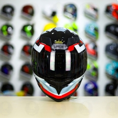 Mũ Royal M138b Đen Bóng + Tặng Dán Tem Decal Shoei BRINK Xám Bạc Đỏ FREESHIP